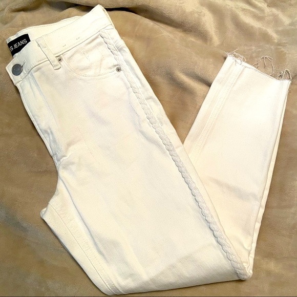 Express Denim - Express High rise white jean leggings 8 Short